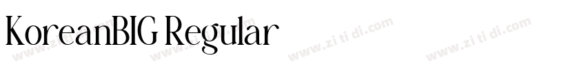 KoreanBIG Regular字体转换 KoreanBIG Regular字体转换